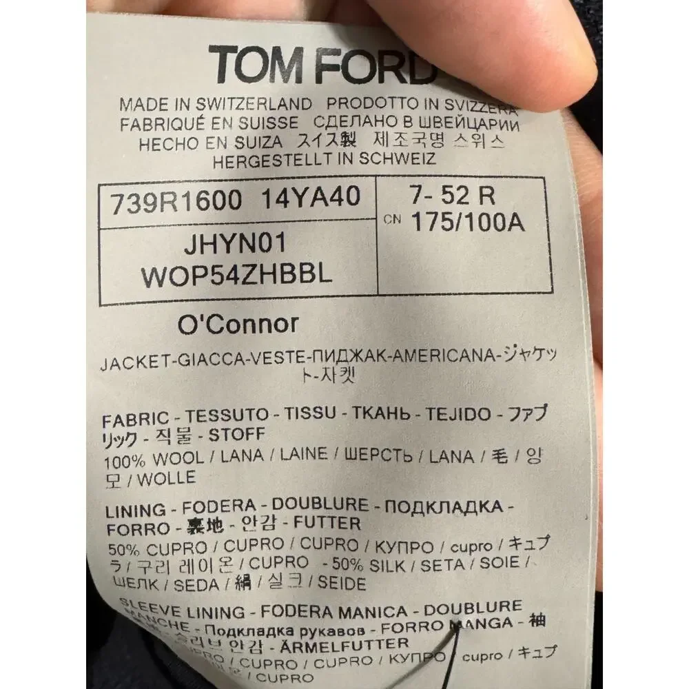 Tom Ford Houndstooth Blue O'Connor 52IT 42R US Sport Jacket Blazer